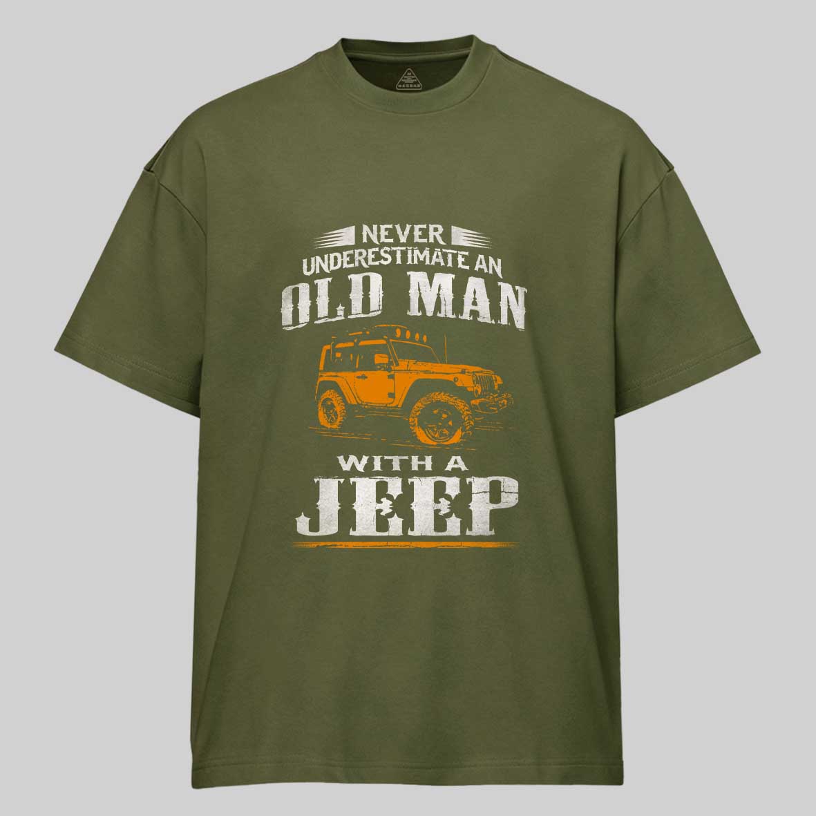 Maturelion Never underestimate an old man with a Jeep Cotton T-shirt