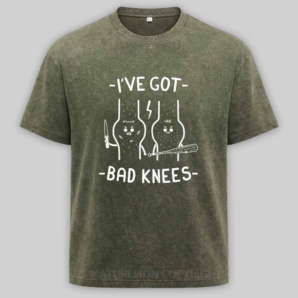 Maturelion Bad Knees Washed T-shirt