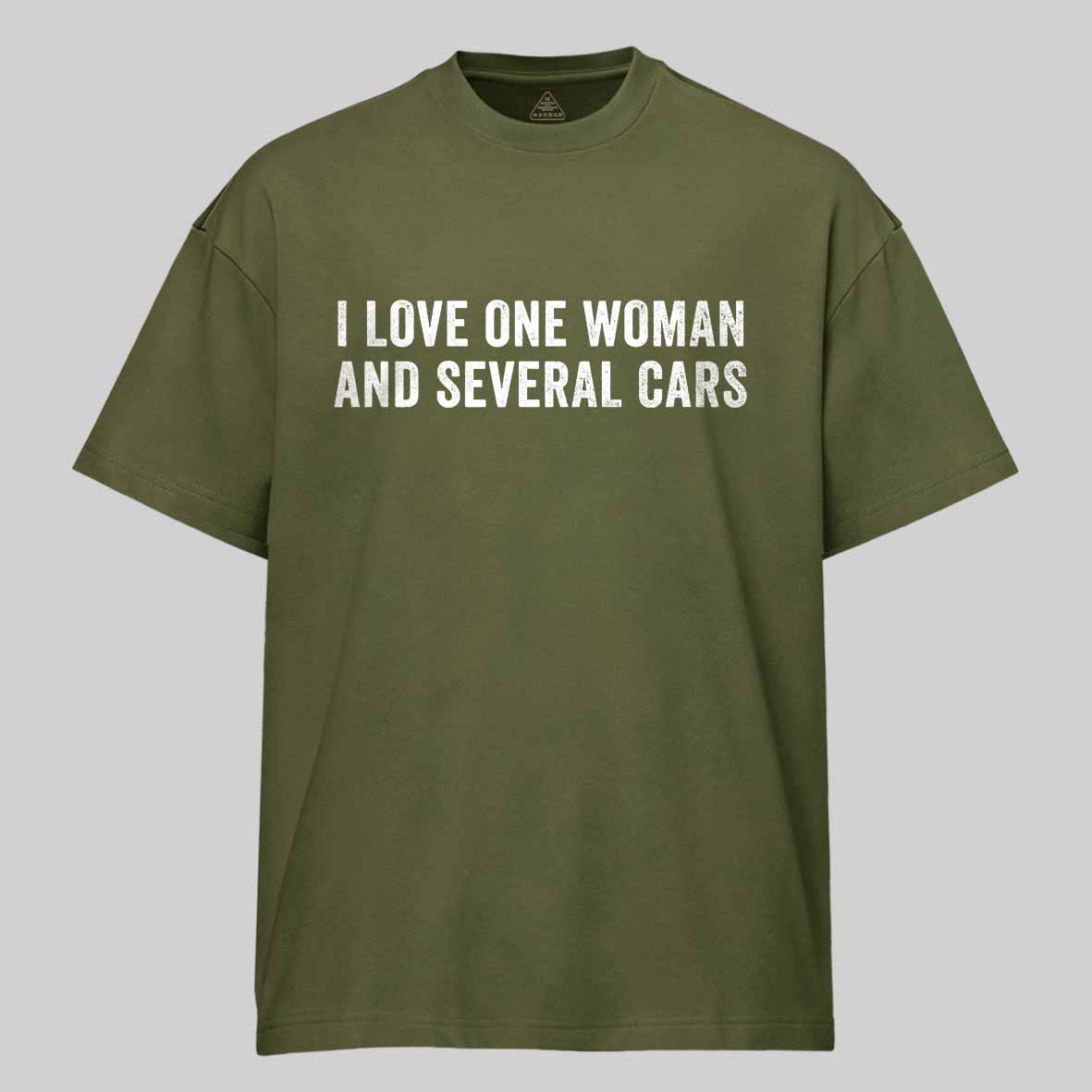 Maturelion I love one woman and several cars Cotton T-shirt
