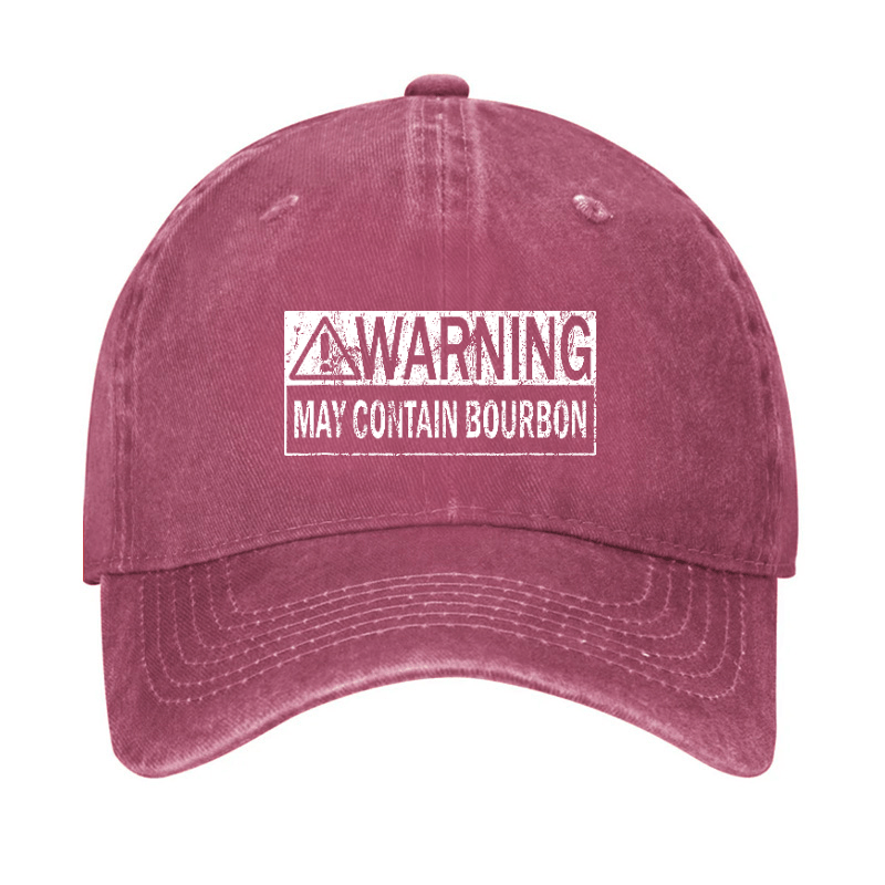 Warning May Contain Bourbon Funny Drinking Cap-Maturelion