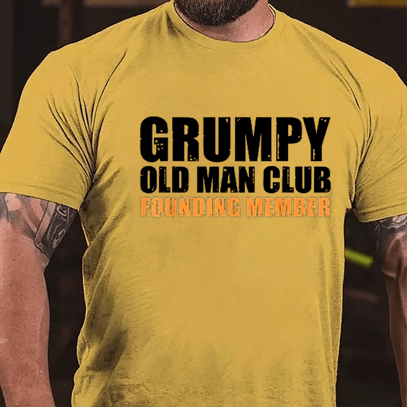 Grumpy Old Man Club Founding Member Men's Cotton T-shirt-Maturelion