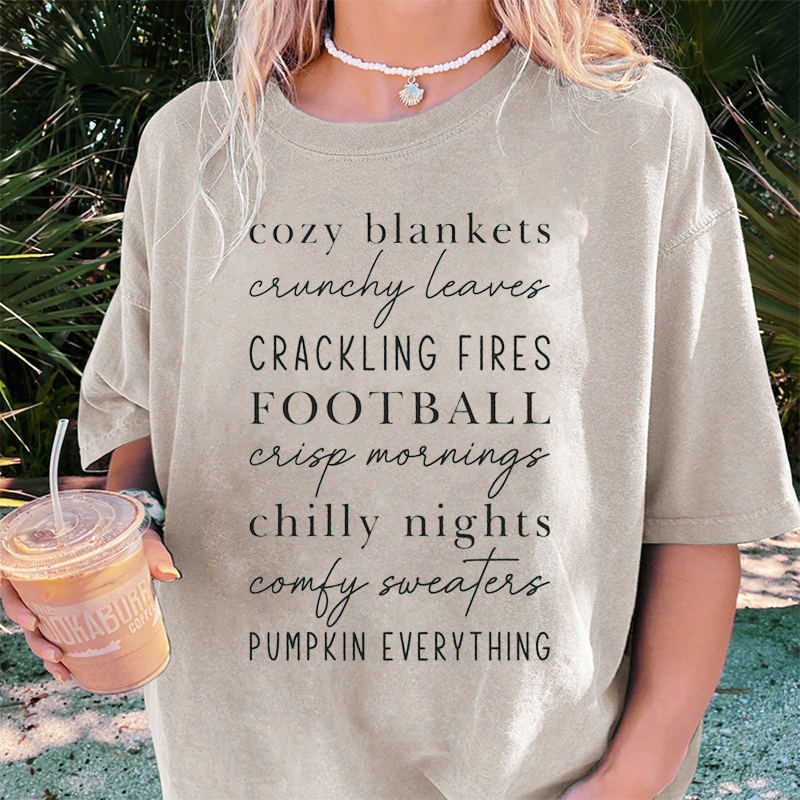 Maturelion Women's T-Shirt Fall Pumpkin Thanksgiving Cotton T-Shirt