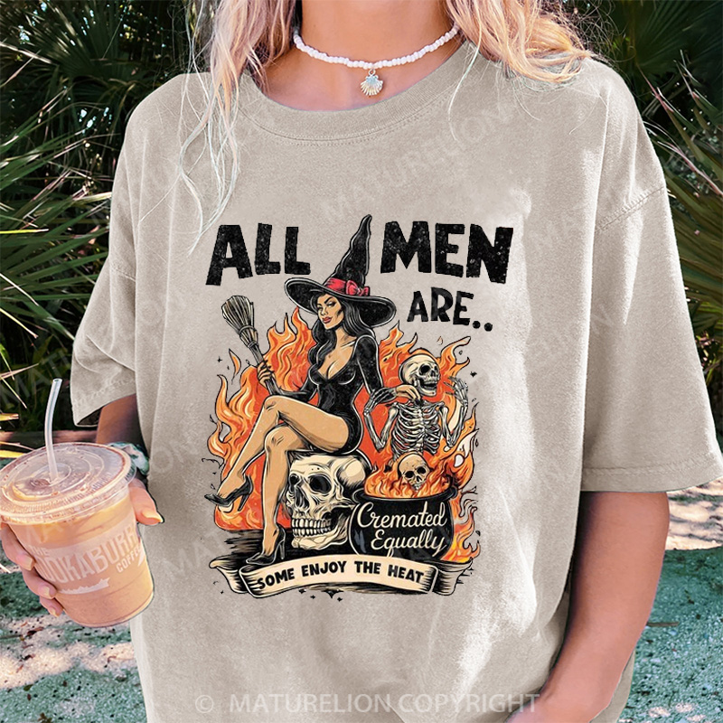 Maturelion Women's T-shirt All Men Cremated DTG Washed T-shirt