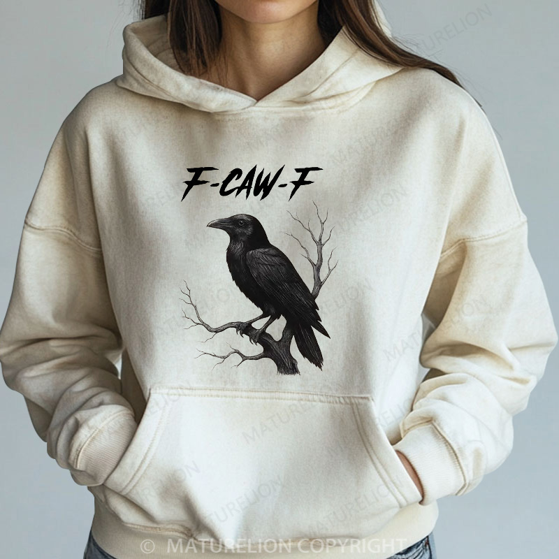 Maturelion Halloween Hoodie F-Caw-F Women Washed Hoodie