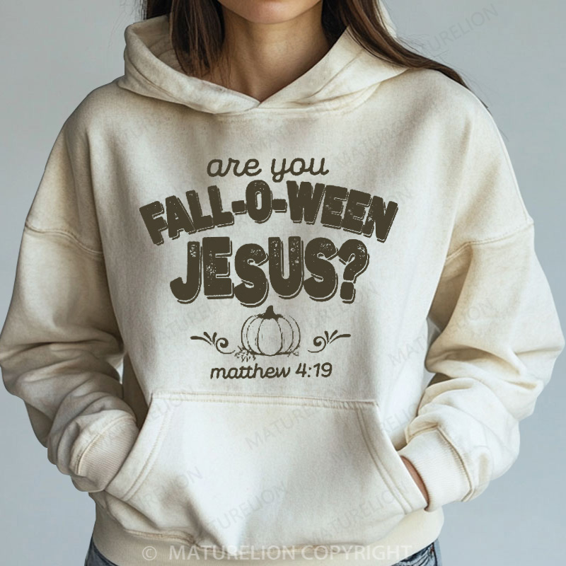 Maturelion Halloween Hoodie Fall Religious Women Washed Hoodie