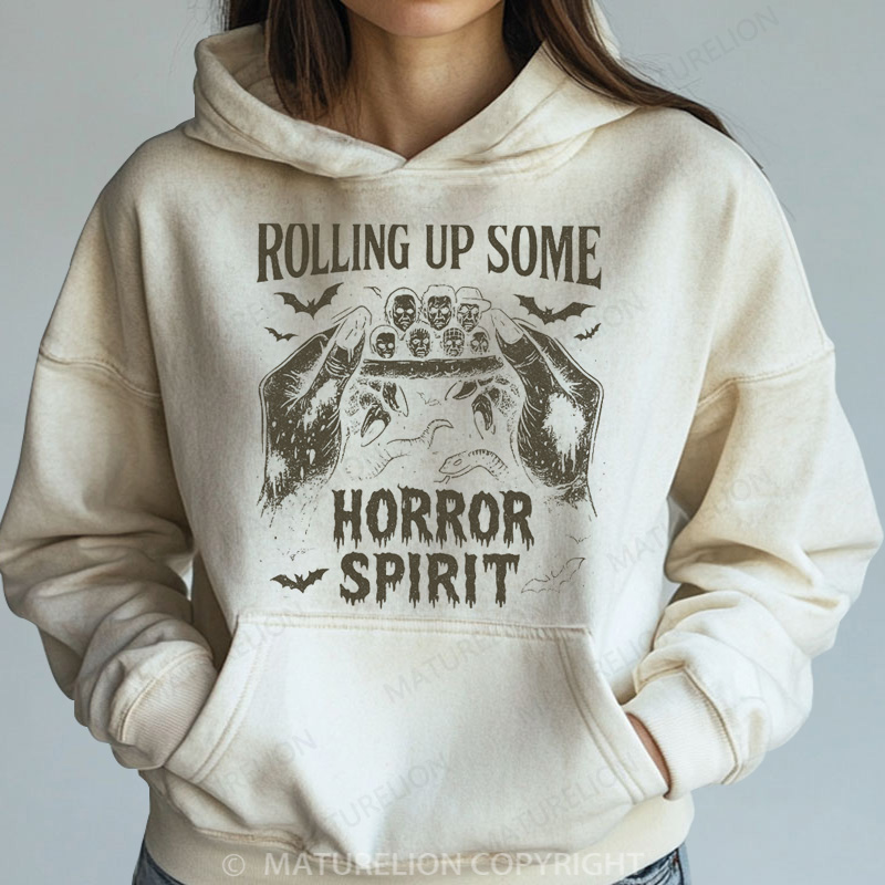 Maturelion Halloween Hoodie Rolling Up Some Horror Spirit Women Washed Hoodie