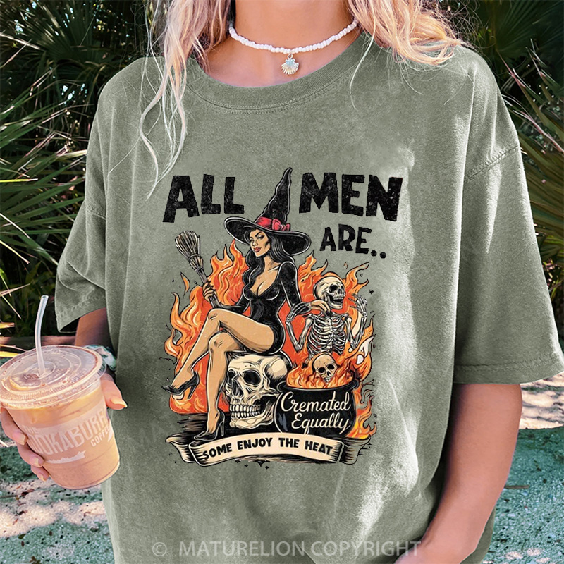 Maturelion Women's T-shirt All Men Cremated DTG Washed T-shirt