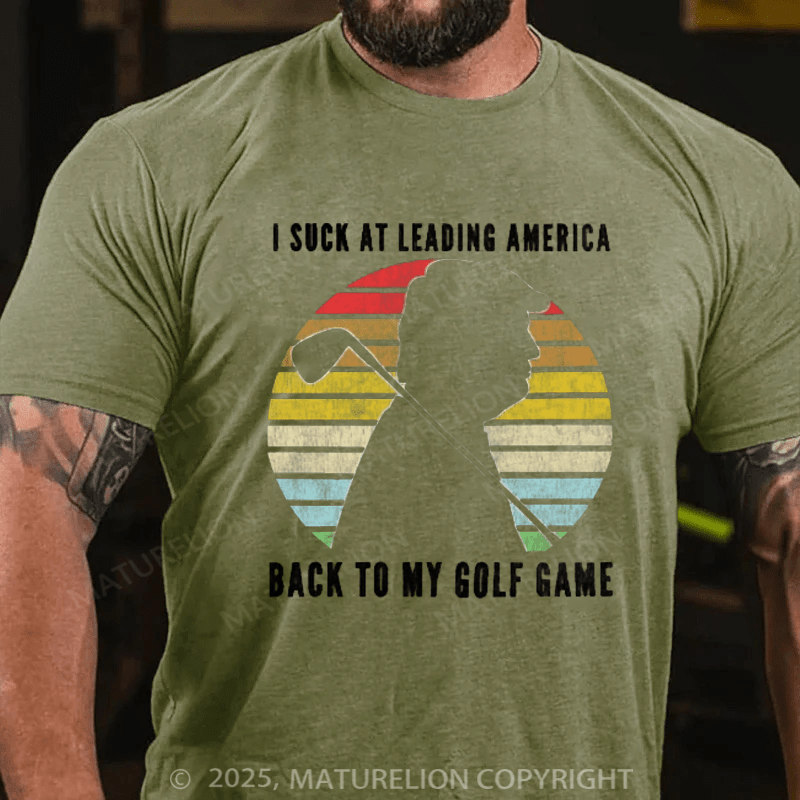 Maturelion Men's T-shirt Gone ... to Golf Essential Cotton T-shirt