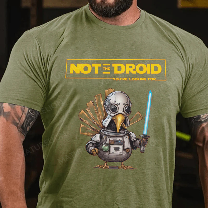 Maturelion Men's T-Shirt Funny Jedi Turkey for Thanksgiving Cotton T-Shirt