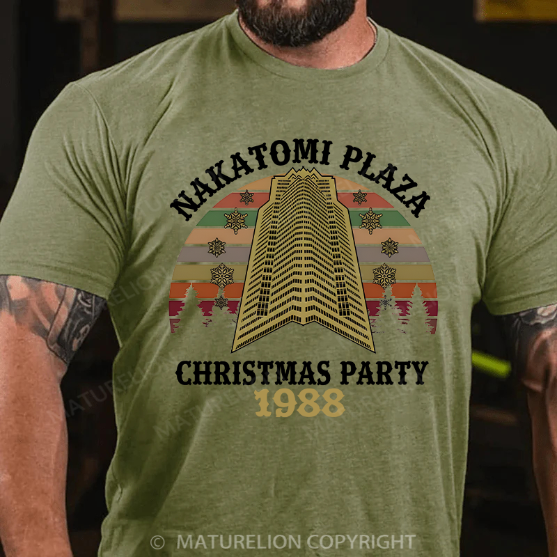 Maturelion Men's T-Shirt Nakatomi Plaza Christmas Party 1988 Christmas T-Shirt