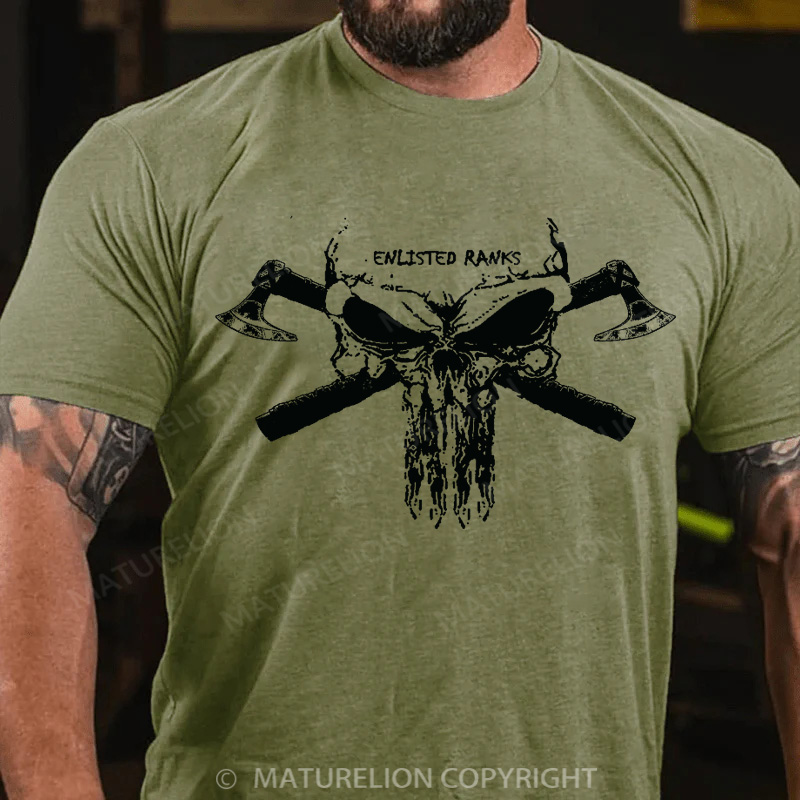 Maturelion Men's T-shirt Enlisted Ranks Cotton T-shirt