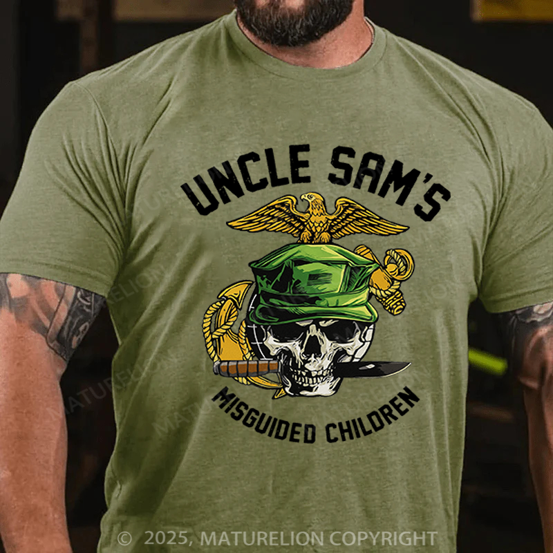 Maturelion Men's T-Shirt Uncle Sam's Misguided Children T-Shirt