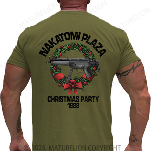 Maturelion Men's T-shirt Nakatomi Plaza Christmas Party 1988 Cotton T-shirt