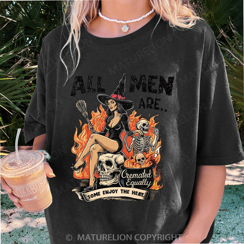 Maturelion Women's T-shirt All Men Cremated DTG Washed T-shirt