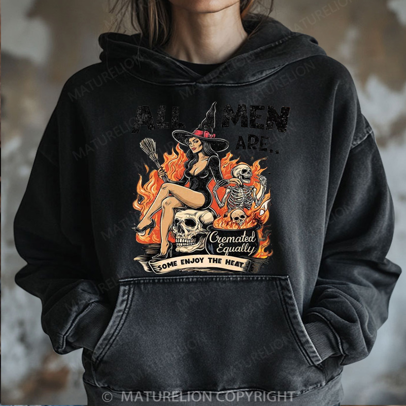 Maturelion Halloween Hoodie All Men Cremated Women Washed Hoodie