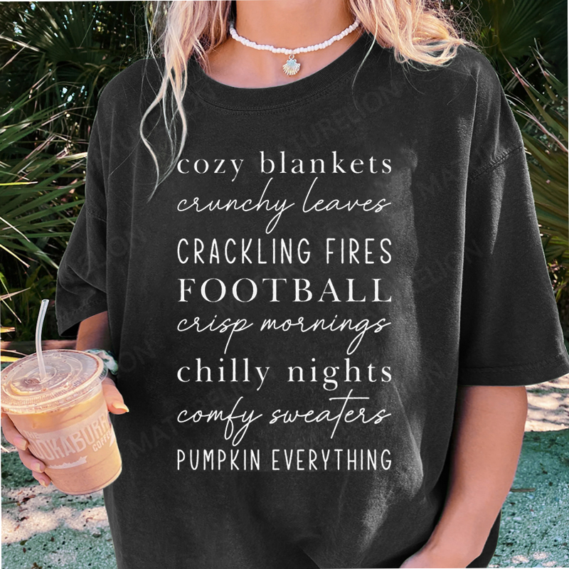 Maturelion Women's T-Shirt Fall Pumpkin Thanksgiving Cotton T-Shirt