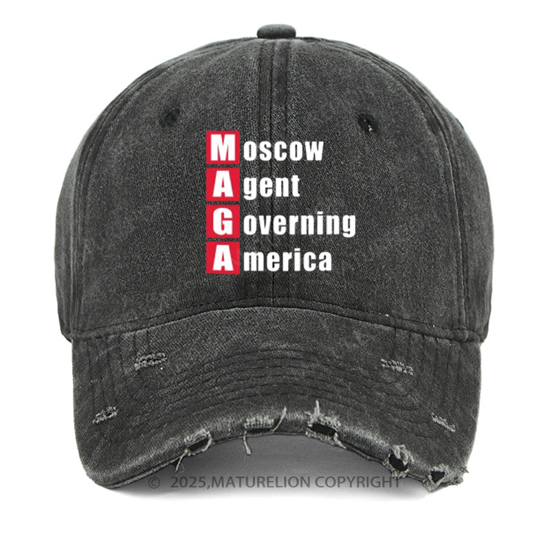 Maturelion Moscow Agent Governing America Washed Vintage Cap