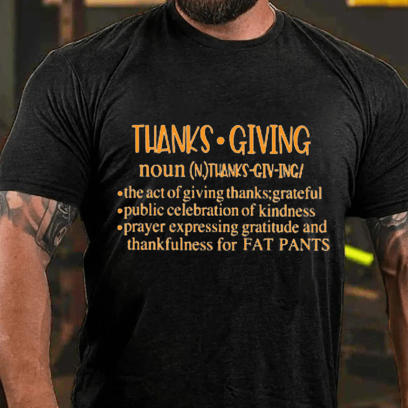Maturelion Men's T-Shirt Thankful Grateful Blessed Cotton T-Shirt