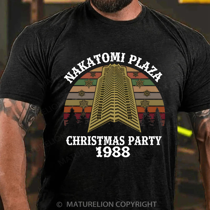Maturelion Men's T-Shirt Nakatomi Plaza Christmas Party 1988 Christmas T-Shirt