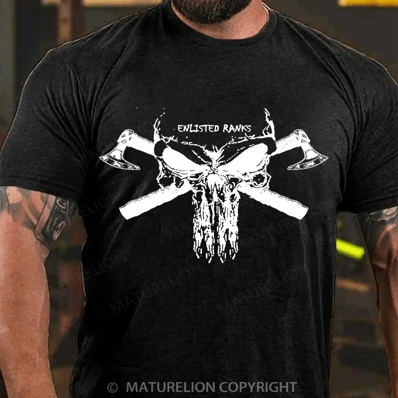 Maturelion Men's T-shirt Enlisted Ranks Cotton T-shirt