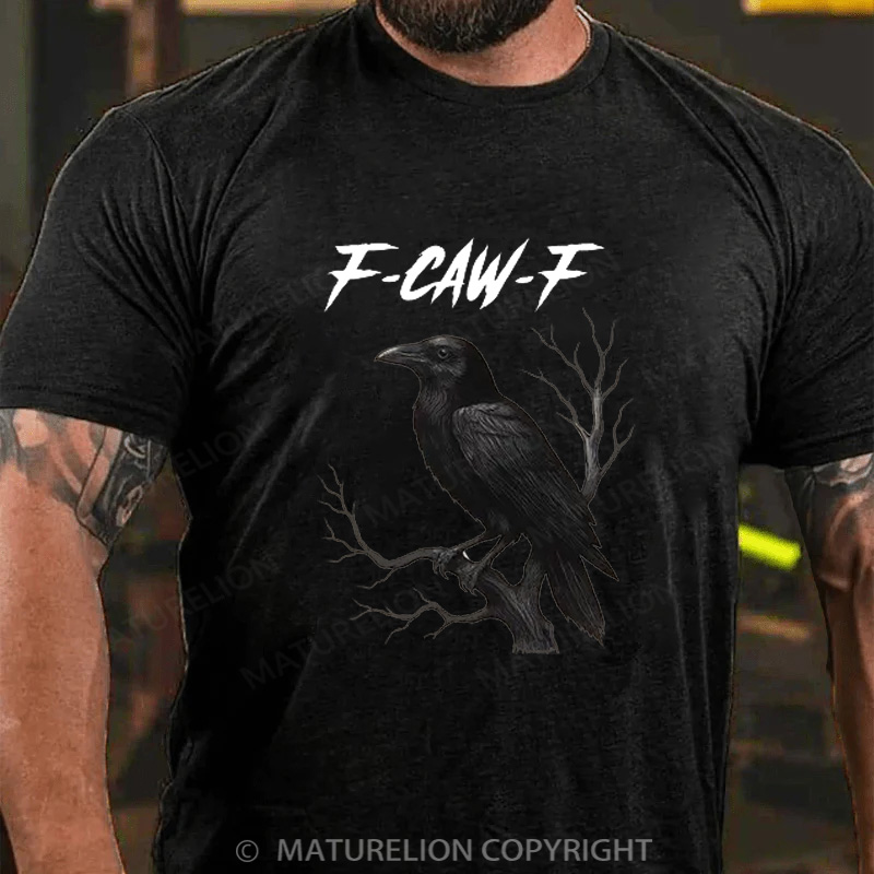 Maturelion Men's T-shirt F-Caw-F Cotton T-shirt