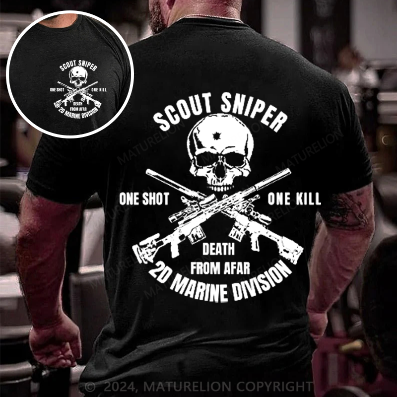 Maturelion Men's T-shirt Scout Sniper Camp 2d Cotton T-shirt
