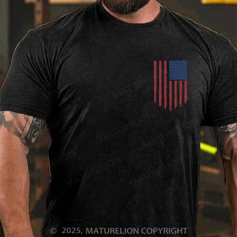 Maturelion Men's T-Shirt American Flag 4th Of July T-shirt