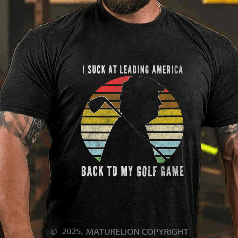 Maturelion Men's T-shirt Gone ... to Golf Essential Cotton T-shirt