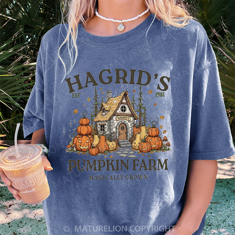 Maturelion Women's T-shirt Hagrid’s Pumpkin Farm DTG Washed T-shirt