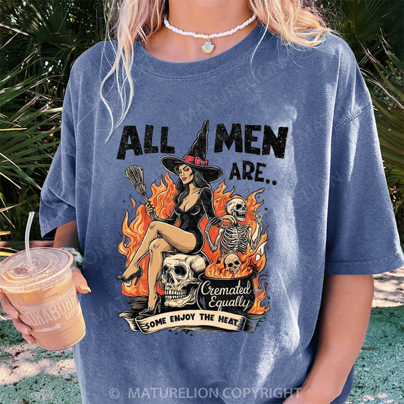 Maturelion Women's T-shirt All Men Cremated DTG Washed T-shirt