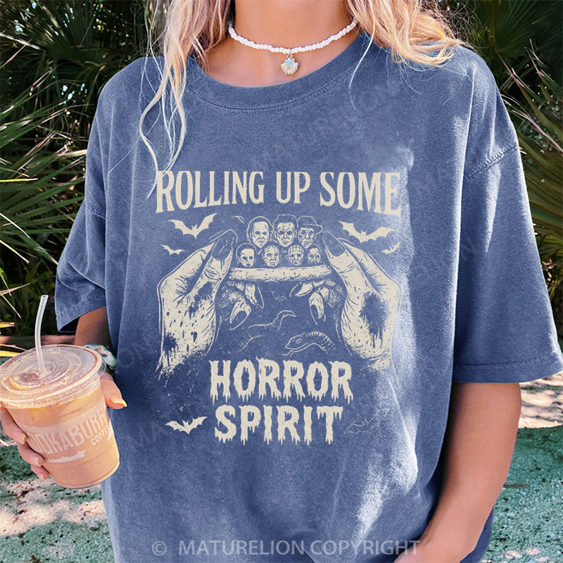 Maturelion Women's T-shirt Rolling Up Some Horror Spirit DTG Washed T-shirt
