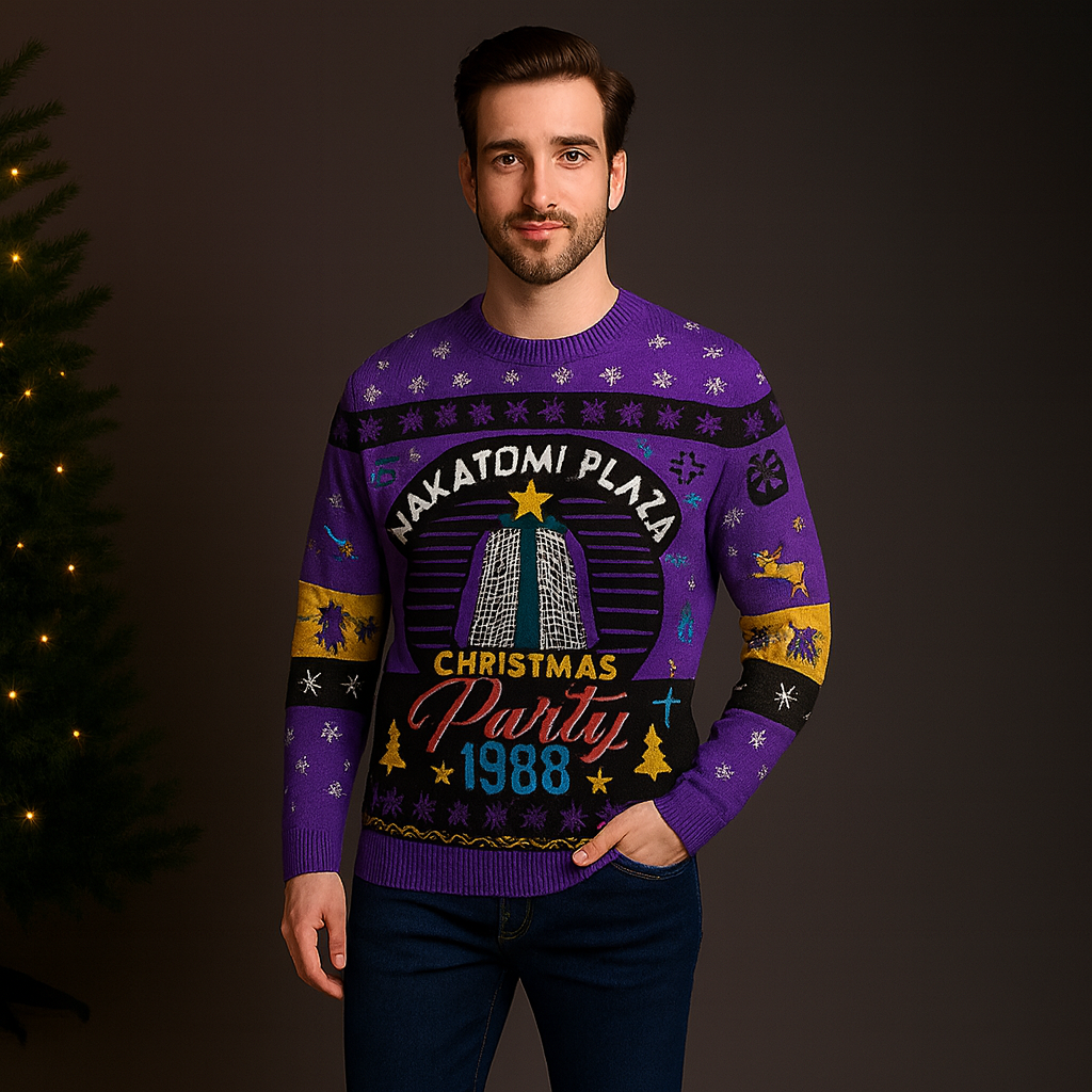 Maturelion Nakatomi Plaza Christmas Party 1988 Ugly Christmas Sweater