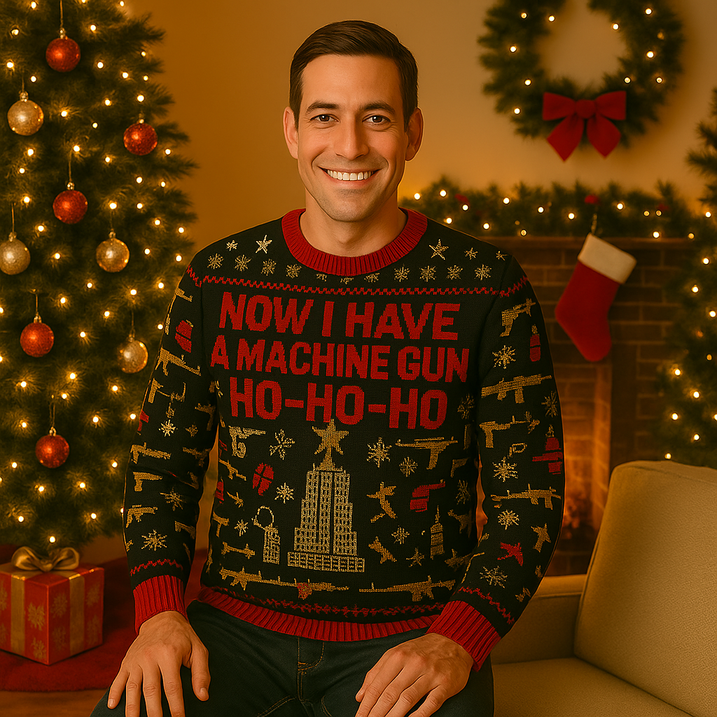 Maturelion Now I Have A Machine Gun Ugly Sweater