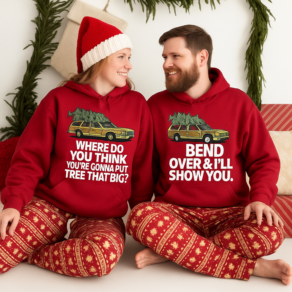 Maturelion Christmas Hoodie Matching Christmas Vacation Couple Hoodie