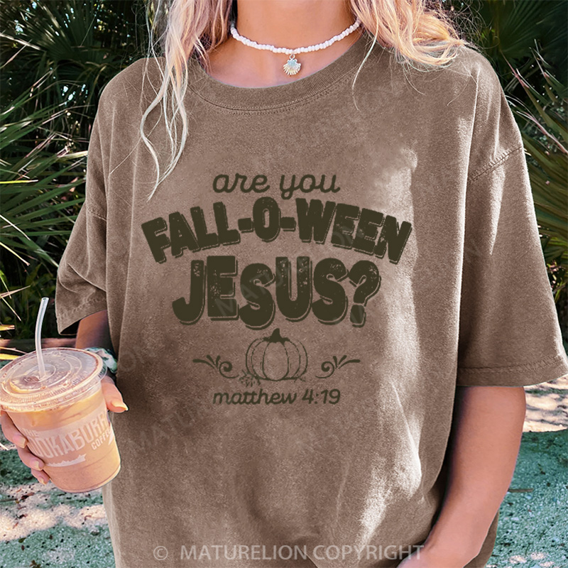 Maturelion Women's T-shirt Fall Religious DTG Washed T-shirt
