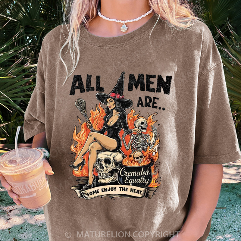 Maturelion Women's T-shirt All Men Cremated DTG Washed T-shirt