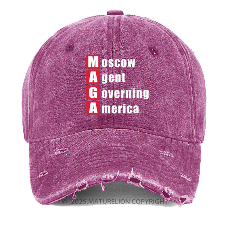 Maturelion Moscow Agent Governing America Washed Vintage Cap
