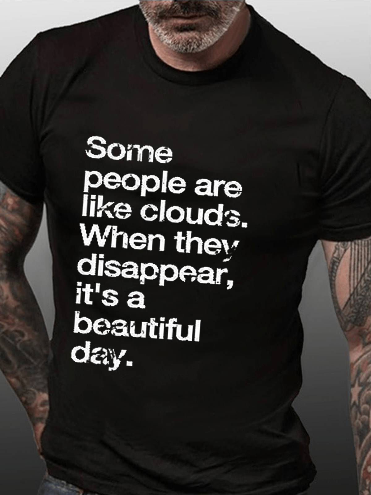 Some People Are Like Clouds When They Disappear It's A Beautiful Day Cotton T-shirt-Maturelion