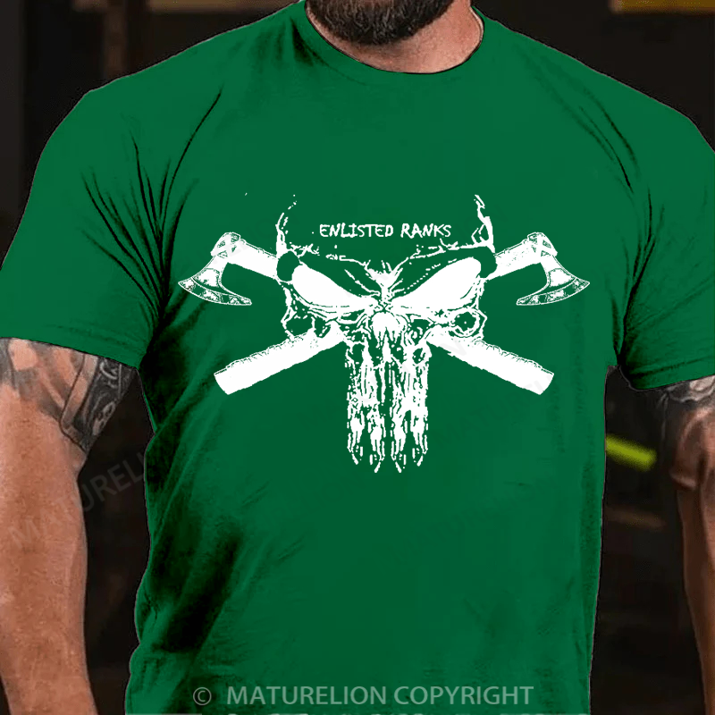 Maturelion Men's T-shirt Enlisted Ranks Cotton T-shirt