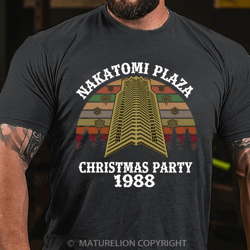 Maturelion Men's T-Shirt Nakatomi Plaza Christmas Party 1988 Christmas T-Shirt