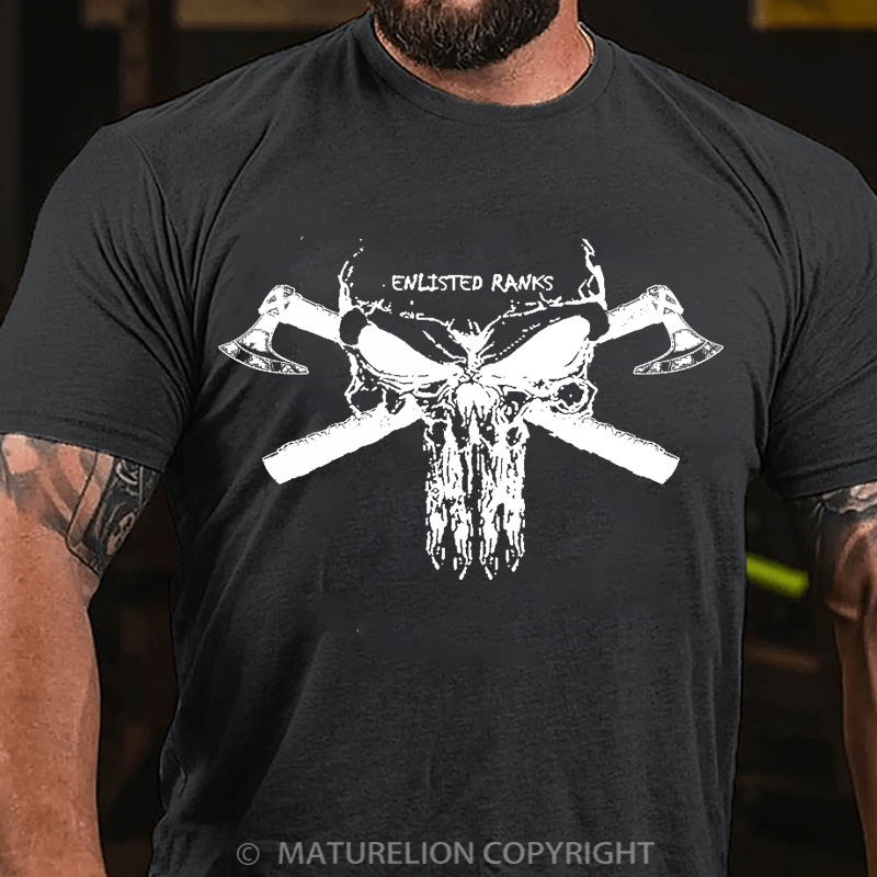 Maturelion Men's T-shirt Enlisted Ranks Cotton T-shirt