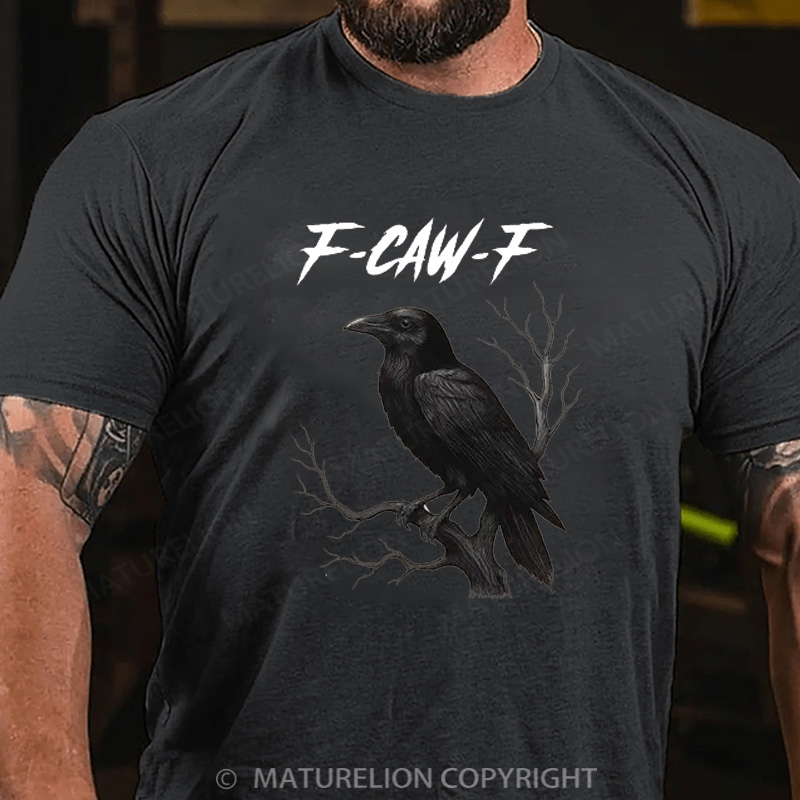 Maturelion Men's T-shirt F-Caw-F Cotton T-shirt