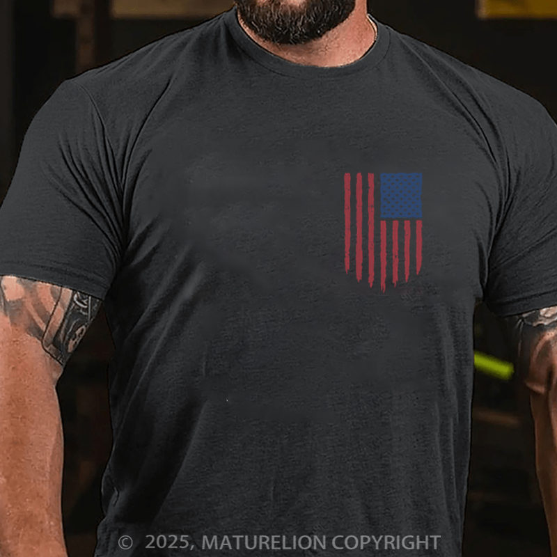 Maturelion Men's T-Shirt American Flag 4th Of July T-shirt