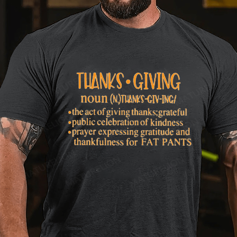 Maturelion Men's T-Shirt Thankful Grateful Blessed Cotton T-Shirt
