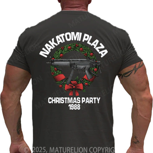 Maturelion Men's T-shirt Nakatomi Plaza Christmas Party 1988 Cotton T-shirt