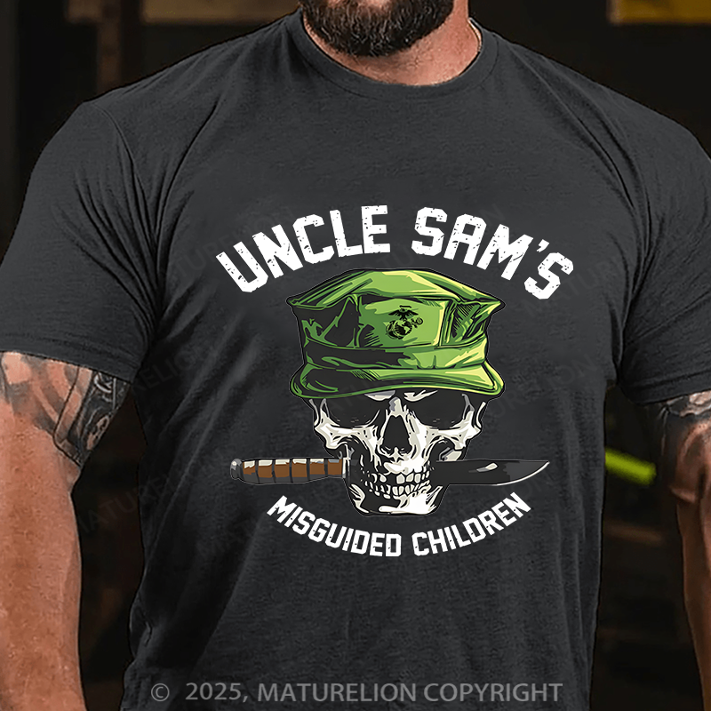 Maturelion Men's T-Shirt Uncle Sam's Misguided Children Cotton T-Shirt