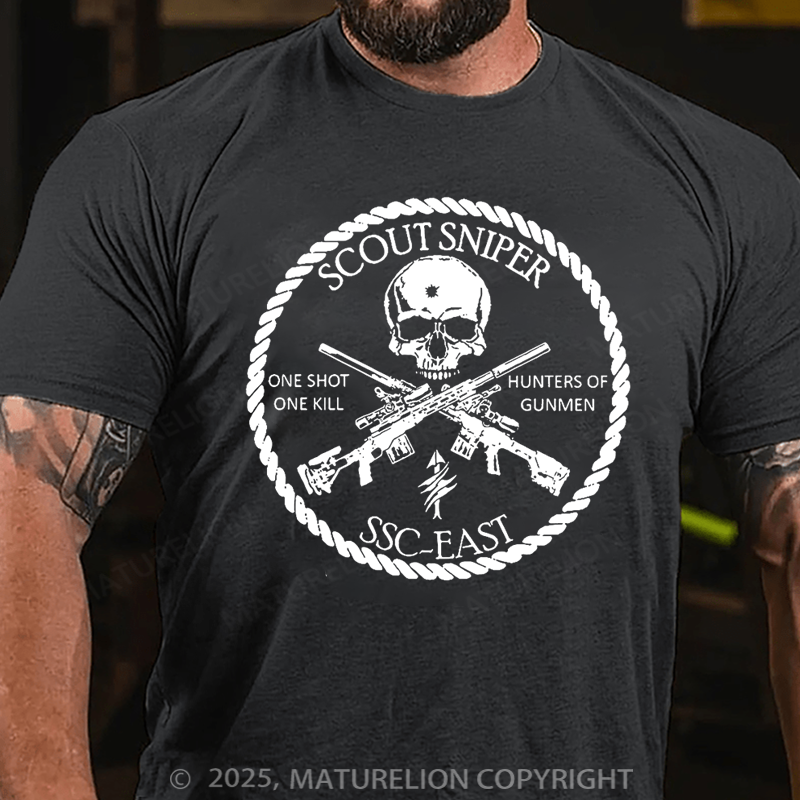 Maturelion Men's T-shirt Scout Sniper Classic Cotton T-shirt