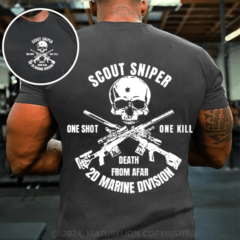 Maturelion Men's T-shirt Scout Sniper Camp 2d Cotton T-shirt