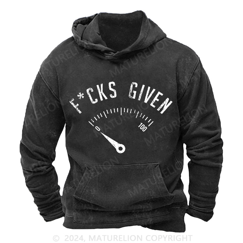 Maturelion F*cks Given Vintage Washed Custom Hoodie