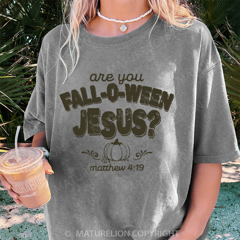 Maturelion Women's T-shirt Fall Religious DTG Washed T-shirt